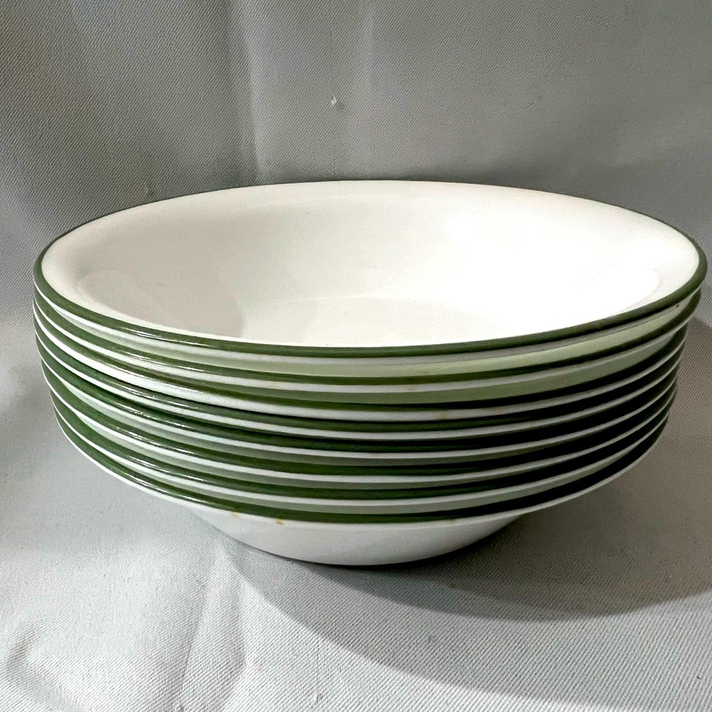 6pcs Corelle Vitrelle green line bowls (6 pieces)